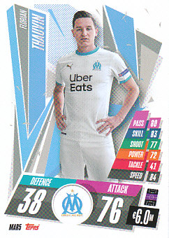 Florian Thauvin Olympique Marseille 2020/21 Topps Match Attax CL #MAR05